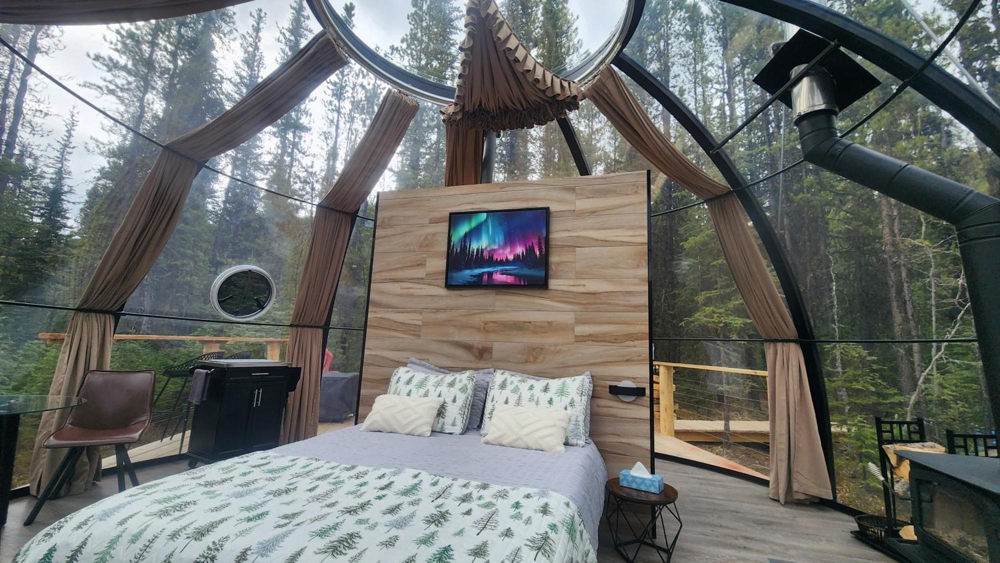 Rocky Mountain Escape Dome & Log Cabin Rentals - Rock Lake Rock Lake Lodge Provincial Park Kültér fotó